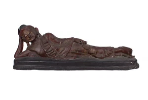 Burma 20. Jh. Ein Großer Burmesischer Liegender Lack - Buddha Mahaparinirvana - Bild 1 von 12