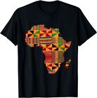 T-Shirt Cool Africa Karte Kente Tuch Geschenk für Männer Frauen afrikanischer Liebhaber
