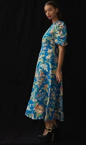 Alemais June Floral A-Line Linen Midi Dress 16 BNWT $395 - Picture 1 of 6