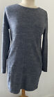 TOAST Grey Sweater Dress Size 8 With pockets & Black Panel Detail Back