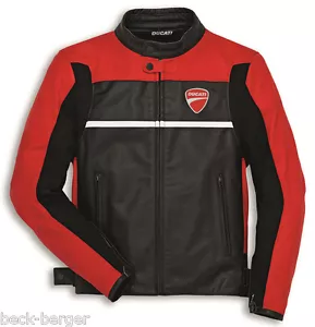 Ducati Dainese Company 2 Leather Jacket Black Red New - Picture 1 of 2