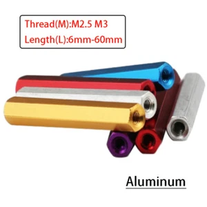 Tuercas largas hexagonales de aluminio espaciadores hexagonales conector separador métrico M2,5 M3 - Imagen 1 de 6
