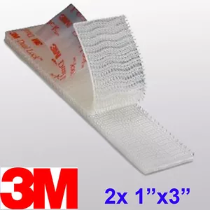 3M 1" x 3" 2X Dual Lock SJ3560 Type 250 VHB Clear Reclosable Fastener E-ZPASS - Picture 1 of 3