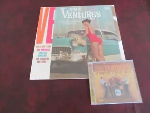 THE VENTURES MONO ORIGINAL 4 TITLES 2 LP S GATEFOLD JACKET + VENTURES 1962 CDS - Picture 1 of 2