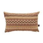 New Soft Woven Aztec Small Motif Brown Orange Geometric Pattern Fabric Cushion