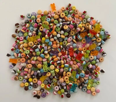USAMINIATURE Mixed 1:12 Miniature Cupcake Donuts Chocolate Dessert Candy Cake 50 Pieces