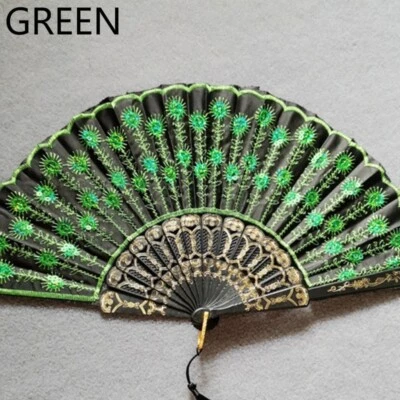 派对亮片折叠粉丝舞蹈花边流苏洛丽塔西班牙手持装饰 — 第 1/4 张图片