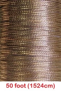 50' ft x 0.35" Wide Copper Ground Strap Cable/Wire Flat Braided 1524cm x 0.889cm - Picture 1 of 1