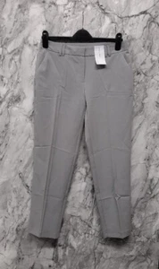 Dorothy Perkins Grey Ankle Grazer Trousers Size UK10 EUR 38 {R123}