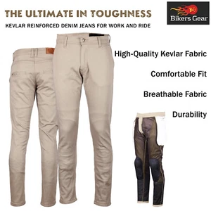 Pantalón vaquero de motocicleta Kevlar totalmente forrado Kevlar DuPont protector aramida CE - Imagen 1 de 17