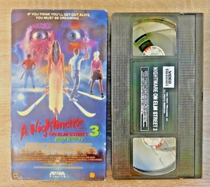 A Nightmare on Elm Street 3 Dream Warriors VHS 1987 Media Horror Movie 80's OOP - Picture 1 of 9