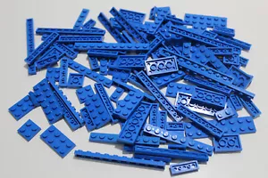 LEGO 100 Platten Plates einreihig zweireihig blau blue #2173 - Bild 1 von 1