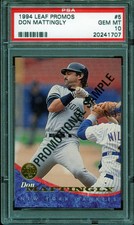 1994 Leaf Promos #5 Don Mattingly PSA 10 GEM MINT Yankees