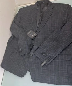 Shaquille O'Neal XLG Blazer Mens 58R Stretch Two Button Double Vent Big & Tall - Foto 1 di 15