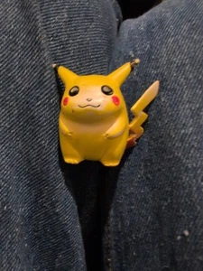 Vintage Tomy Pokemon Nintendo Chubby Pikachu 1999 Figure Hard Rubber 3” - Picture 1 of 4