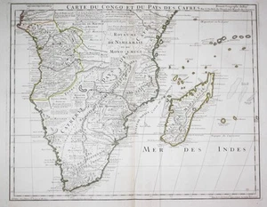 Sudáfrica Sudáfrica Afrique Sud Southern Congo Madagascar mapa mapa Delisle - Imagen 1 de 1