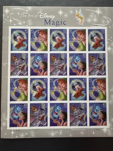 Scott #4192-95 Art of Disney Magic Pane of 20 41¢ Stamps (2007) - Picture 1 of 2