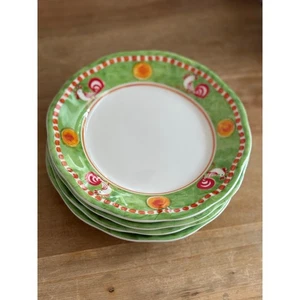 Nuovo set 4 piatti insalata Vietri Campagna Melamina Porco carote di maiale 8” rosso - Foto 1 di 5