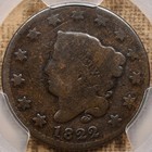 1822 N.13 R5 Large cent, PCGS AG03, very tough die variety DavidKahnRareCoins