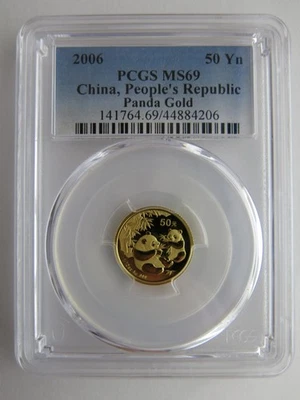 Moneda china de 50 yuanes 2006 1/10 oz China Gold Panda graduación profesional MS69 Foto 1 de 2