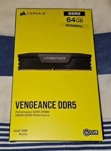 Corsair Vengeance 64GB (2x32GB) 6000Mhz CL40 Low Profile RAM CMK64GX5M2B6000C40 - Picture 1 of 2