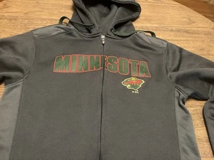 Minnesota Wild NHL Hockey Small Green Polyester Zip Up Jacket - Picture 1 of 8