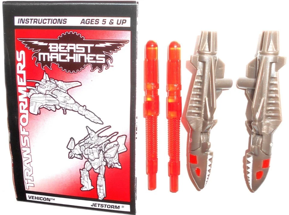 TRANSFORMERS Beast Machines ULTRA JETSTORM complete weapon & instruction set lot - Image 1 of 1