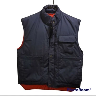 Penfield Vintage Puffer Vest 80/20 Down Jacket Mens Medium Blue Red Outerwear - Image 1 of 4