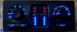 03-06 GM BLUE LED DIY UPGRADE KIT CLIMATE CONTROL SILVERADO SIERRA ESCALADE H2 - Foto 1 di 6