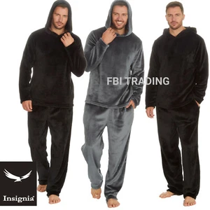 Mens Pyjamas New Shimmer Fleece Lounge Wear Winter Warm -HOODED -NON HOODED - Picture 1 of 7