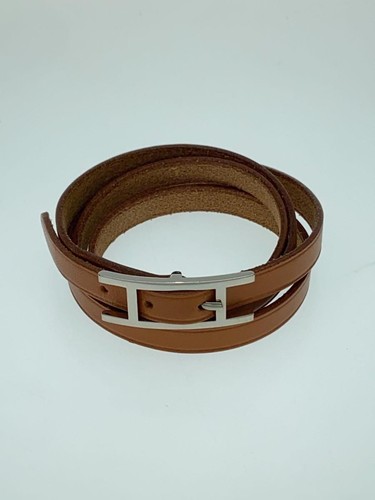 HERMÈS HERMES Bracciali Donna Marrone Ape Apidable Tour Pelle BRW Usati