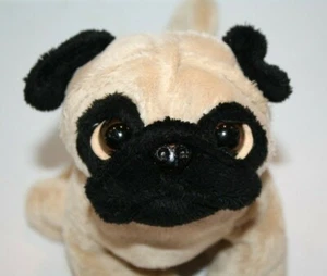 Webkinz Pug Dog Plush Stuffed 8" Soft Toy HM105 Beige Black Puppy Ganz No Code 1 - Picture 1 of 12