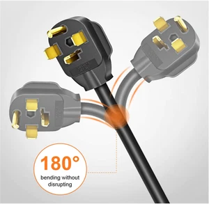 Dryer Adapter Plug Cord 4 Prong to 3 Prong 14-30P Male to 10-30R Female 250V - Picture 1 of 4
