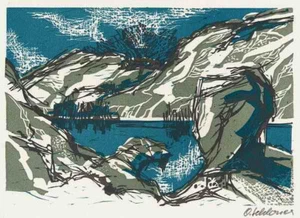 Otto Schlosser - Niolon an der Côte Bleue - Original GrafikHandsigniert 83 - Picture 1 of 1