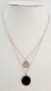 Nine West Vintage America Collection Silver Tone Medallion Necklace 16-18" NWT - Picture 1 of 11