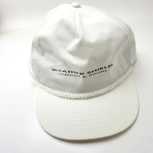 Protector contra la intemperie Ventanas y Puertas Sombrero Gorra Blanco Adulto Usado Correa De Colección B307D - Imagen 1 de 6