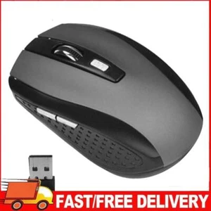 2,4 GHz kabellose optische Maus, 6 Tasten, USB-Empfänger, 2000 Mäuse (grau) - Bild 1 von 6