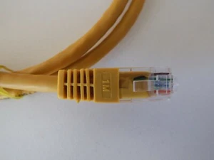 1m CAT6 1GIG RJ-45 8P8C Ethernet Internet Patch Cable Lead - Yellow - Picture 1 of 7
