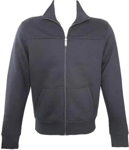 Sudadera de algodón Michael Kors para hombre con logotipo de cremallera completa frontal (pequeña), negra nueva con etiquetas $128 - Imagen 1 de 3