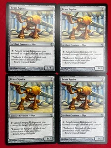 MTG 4X Brass Squire X4 Scars of Mirrodin Magic - LP/NM - Picture 1 of 1