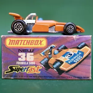 MATCHBOX SUPERFAST 36 FORMULA 5000 ORANGE MINT BOXED. - Picture 1 of 17