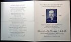 1944 Liberty Masonic Lodge Utica NY Program Deputy Grand Marshal L D McCormac