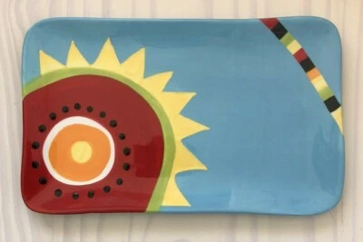 Bandeja de Plato para Servir BELLA CASA por GANZ Colorido Estilo Memphis Boho Rectángulo Foto 1 de 4