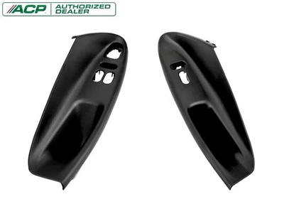 1994-2004 Ford Mustang Coupe Black Door Window Insert Panel Switch Housings Pair - Image 1 of 4