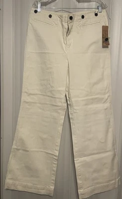 NWtags Ralph Lauren Jeans Co. Pantalones Blancos Denim Para Mujer•14 Botones Cremallera Mosca De Colección Foto 1 de 4