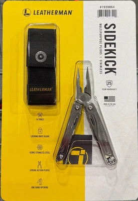 Leatherman Sidekick Multi-Purpose 14 Tools with Nylon Sheath, Stainless Steel - Image 1 of 2