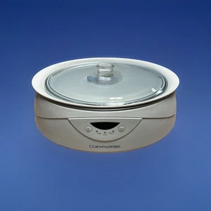 CorningWare 4Quart Slow 4 Piece Cooker SC40PL White Digital Controls Ceramic - Picture 1 of 10