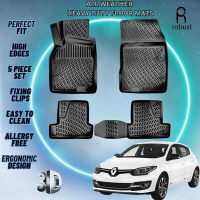 Alfombrillas de coche personalizadas para Renault Megane 2009-2016 TPE revestimientos de goma para todo tipo de clima Foto 1 de 4