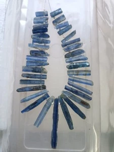 Kyanite  nugget rough stick Beads 43-12 mm 7 inches strand  for jewelry making - Picture 1 of 5