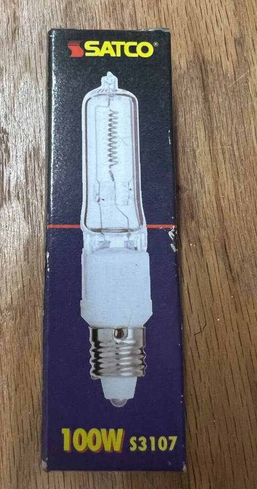 S3107 JD MINI CAN E11 BASE 100W 120V  BULB SATCO - Image 1 of 2